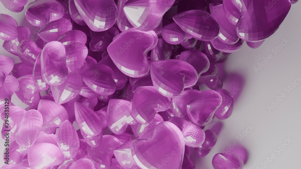 coloured glass hearts 3d render made in blender coloured glass hearts 3d render made in blender