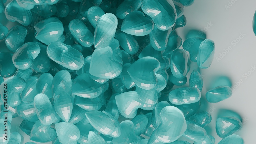 coloured glass hearts 3d render made in blender coloured glass hearts 3d render made in blender