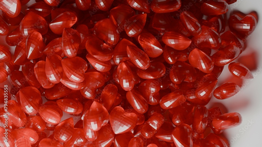 coloured glass hearts 3d render made in blender coloured glass hearts 3d render made in blender