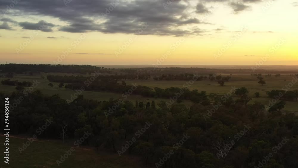 Aerial landscape of Dubbo Western Plains in NSW of Australia at sunrise – farms 4k.
Aerial landscape of Dubbo Western Plains in NSW of Australia at sunrise – farms 4k.