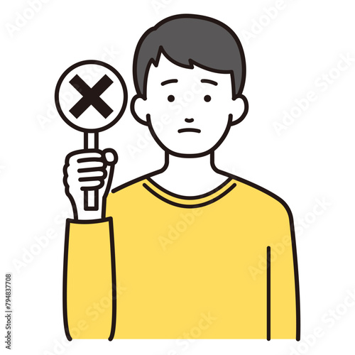 私服の男性イラスト