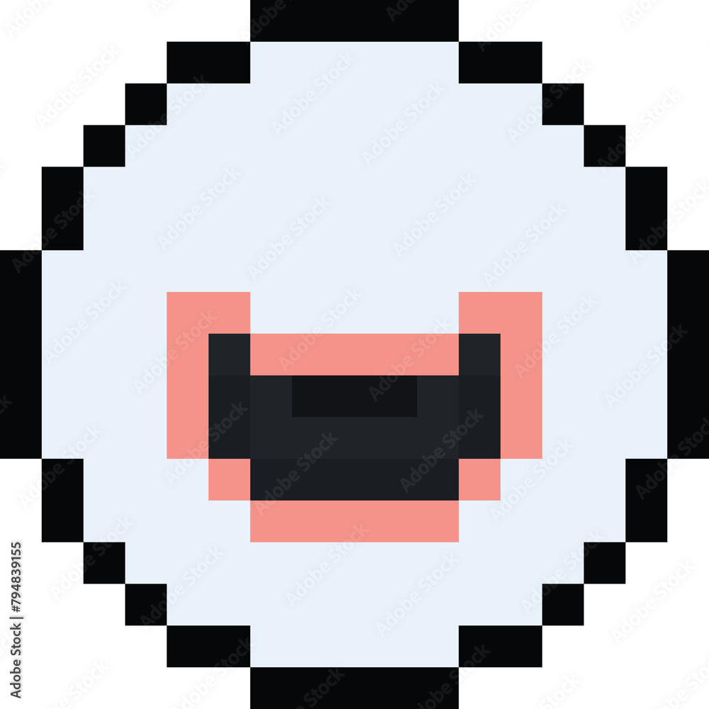 Pixel art cartoon angry eye icon Pixel art cartoon angry eye icon