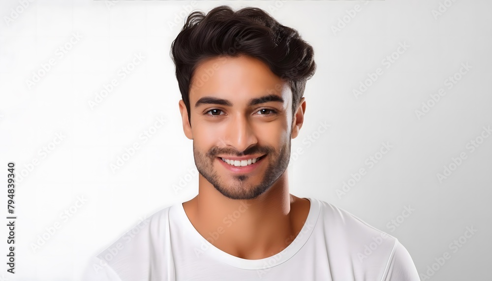 Portrait of a smiling young man on a white background Portrait of a smiling young man on a white background