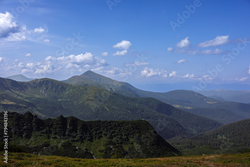 Beautiful view in the Carpathians. Spitzi Mountains. Ukraine photo