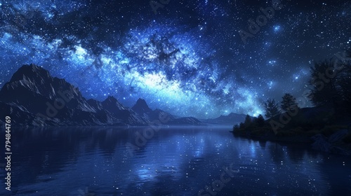 Night Sky: A 3D representation of the night sky, highlighting the beauty of the Milky Way