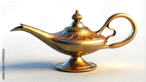 4K Old Lamp on White background