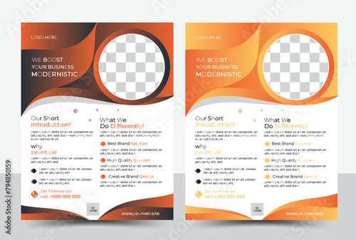 Creative Corporate business flyer modern poster, layout, company, publication, promotion, proposal, personal, company, brochure design, banner, cover page, A4 with colorful, advertising, marketing, an