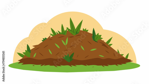 A natural mulch made from shredded leaves or pine needles used to suppress weed growth and deter certain insects from laying eggs in the soil.