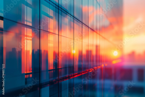 business concepts  Blurred glass wall of a office building