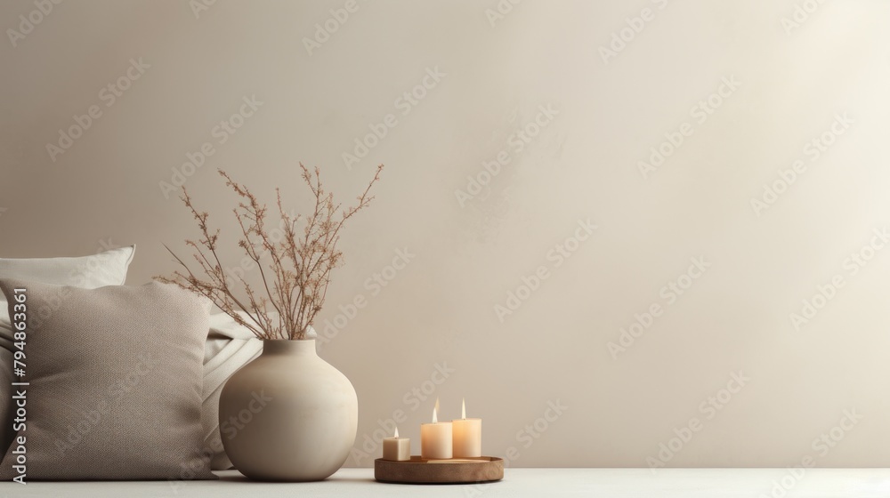 Allowing neutral tones to create a serene and timeless foundation. In the spirit of hygge. Copy space Allowing neutral tones to create a serene and timeless foundation. In the spirit of hygge. Copy space