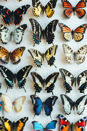 Bug collection of many different butterflies
 photo