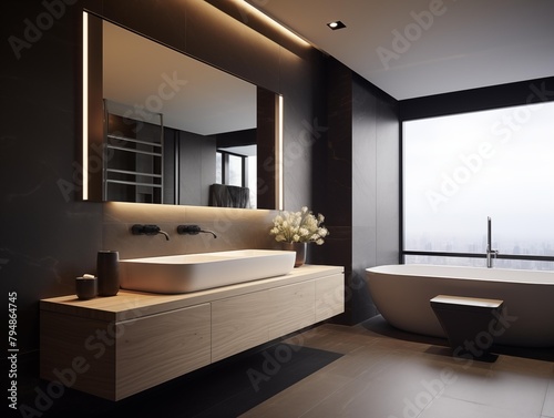 A Modern Bathroom Design Showcased in Broad Daylight