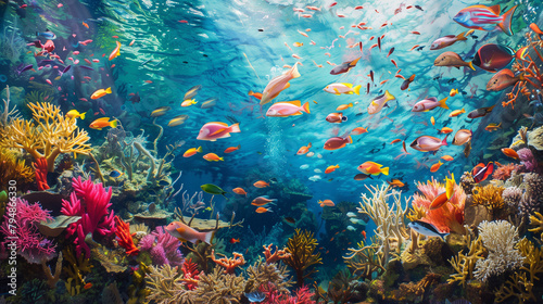 Tropical Symphony  Colorful Fish in Coral Reef