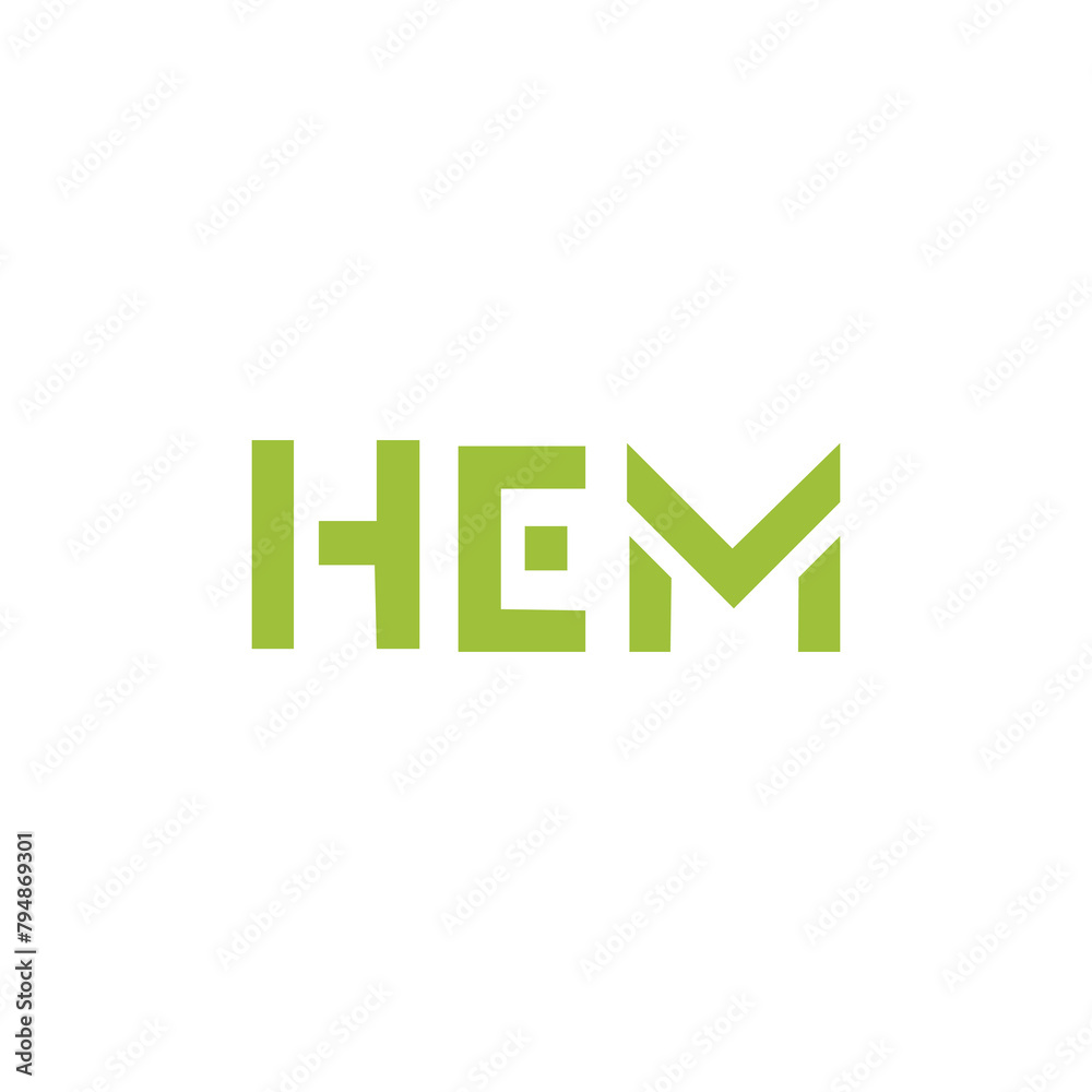 HEM colorful business company letter logo design HEM colorful business company letter logo design