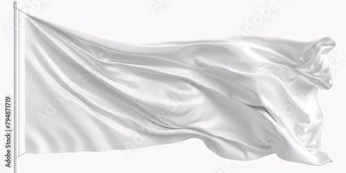 A blank flag design on a white background. photo