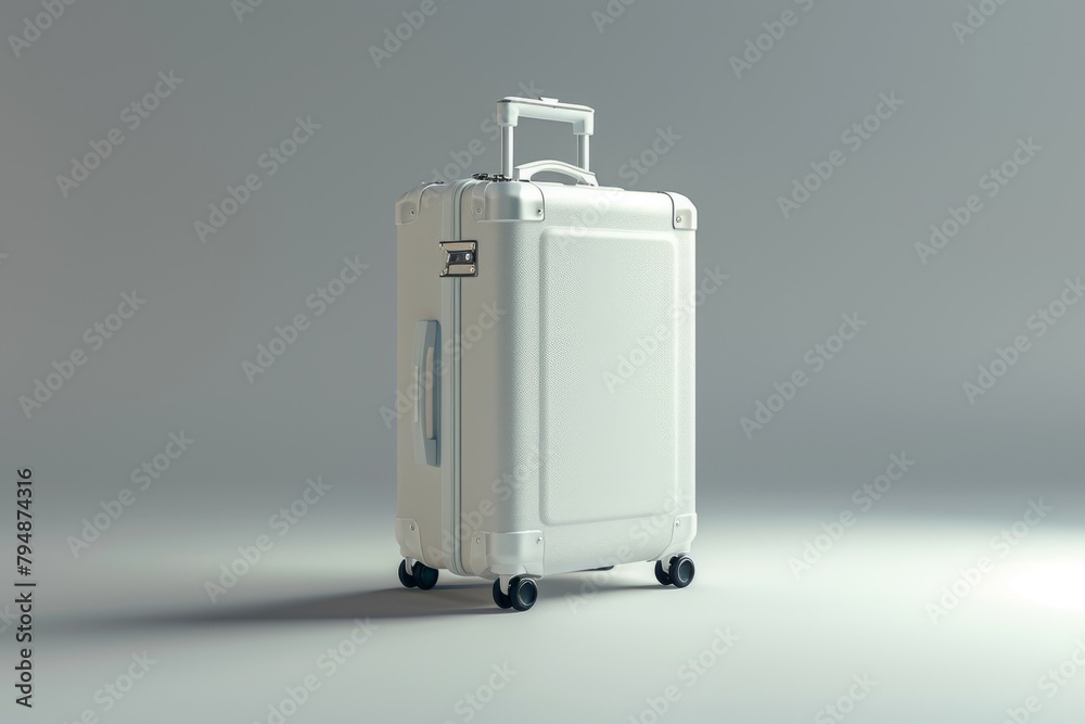 Blank trolley luggage bag sleeve protector cover for branding mockup, 3D illustration, 3D rendering. Blank trolley luggage bag sleeve protector cover for branding mockup, 3D illustration, 3D rendering.