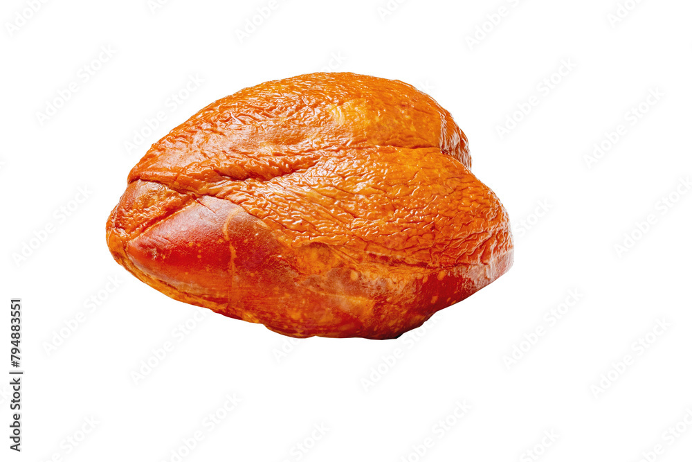Smoked chicken breast. Isolated
