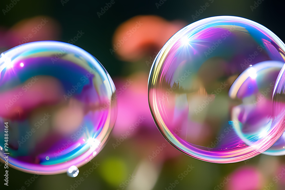 abstract colorful bubbles, generative ai