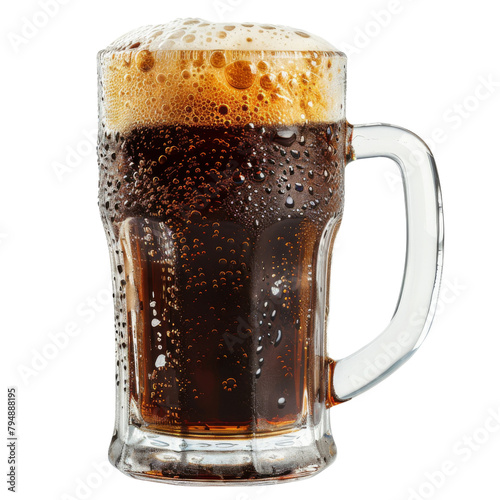 Foamy Root Beer in Classic Mug Isolated

