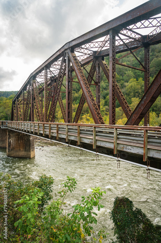 Railroad Bridge in Thurmond in the New River Gorge National Park