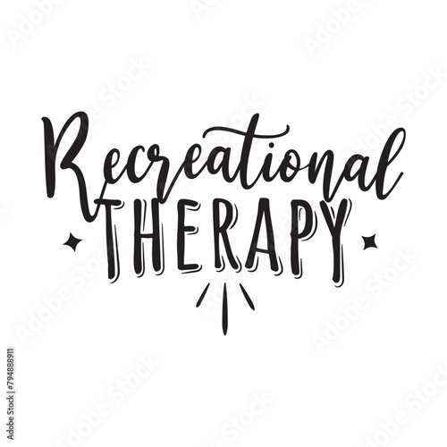 Recreation Therapy Vector Design on White Background