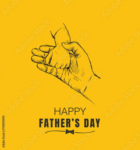 happy father day background in minimal style