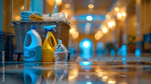 Close-up of a hotel housekeeper