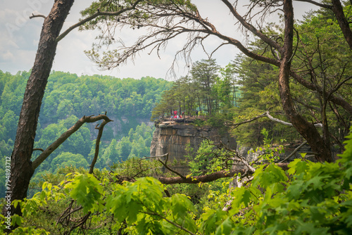 Rocky Cliffs at at New River Gorge National Park and Preserve in southern West Virginia in the Appalachian Mountains