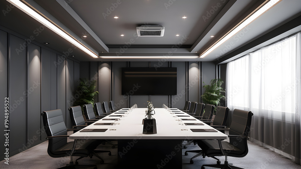 Fototapeta premium Exploring the Intersection of Space and Collaboration in Meeting