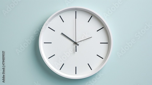 clock on a white background