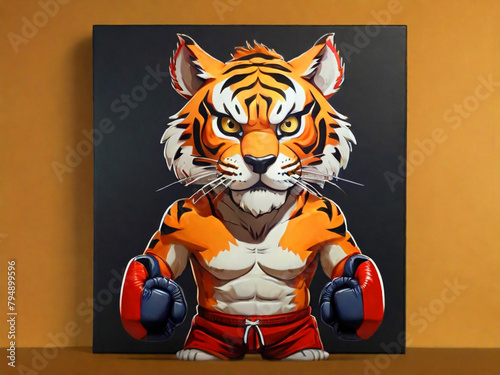 Cartoon Tiger boxer