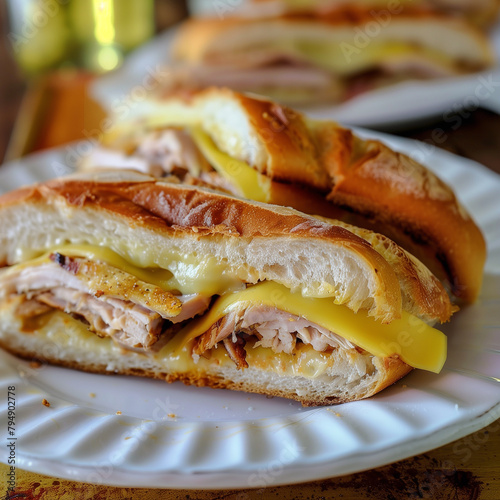 A Cuban sandwich is a variation of a ham and cheese sandwich that likely originated in cafes catering to Cuban workers in Tampa or Key West, two early Cuban immigrant communities in Florida