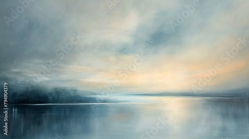 Muted tones and subtle gradients merge to form a serene vista  their delicate beauty captivating the viewer s attention.