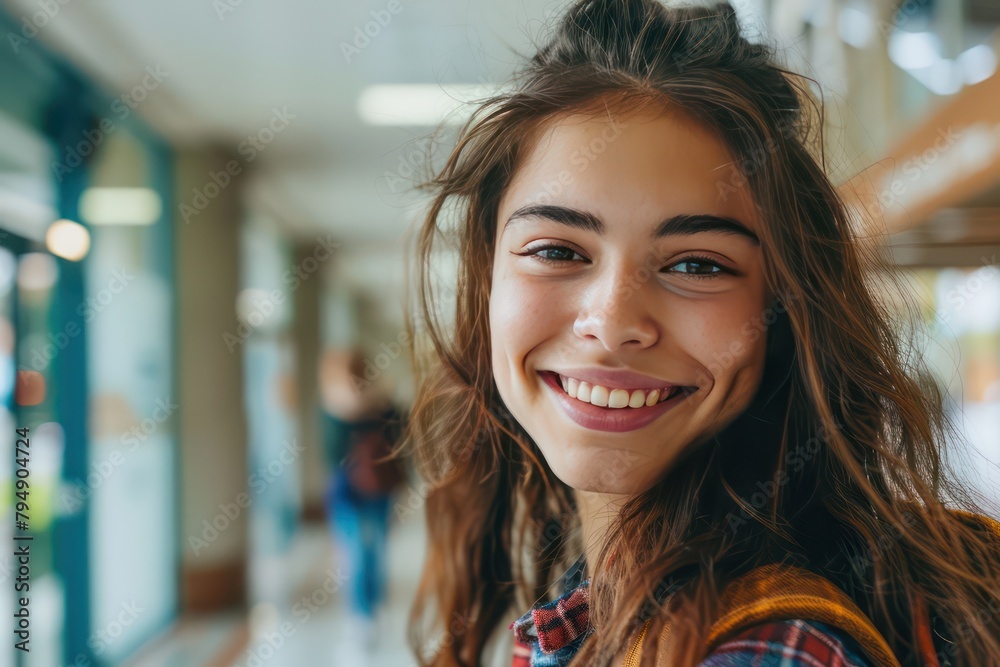 portrait of a smiling girl in collage portrait of a smiling girl in collage