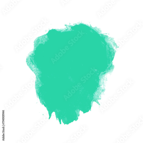 Grüner Farbklecks - Farbspritzer auf weißem Hintergrund