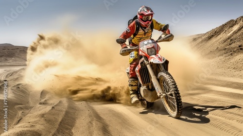dirt bike riders while participating in the World Championship.AI generated image photo