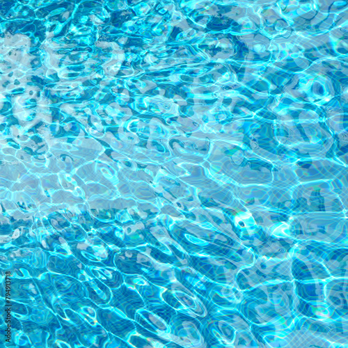 Sonnenlicht funkelt im klaren Wasser in einem Pool