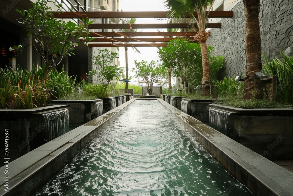 Fototapeta premium indoor spa in the home. generative ai