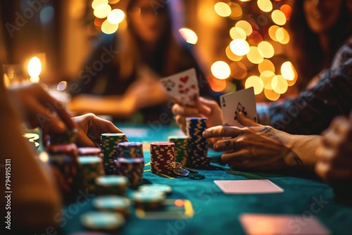 people playing poker. generative ai