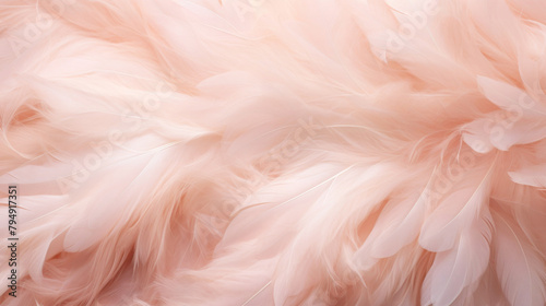 Delicate soft pink feather background creating a dreamy texture pattern