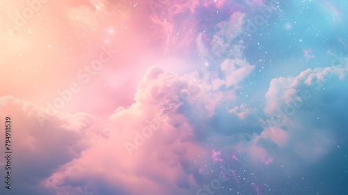 Ethereal Pastel Nebula Clou...