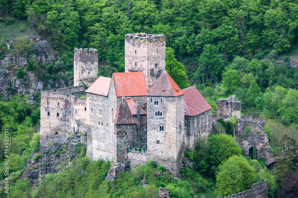 Beautiful Autumn Landscape Austria With Nice Old Hardegg Castle Beautiful Autumn Landscape Austria With Nice Old Hardegg Castle