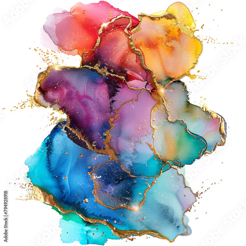abstract watercolor background with splashes