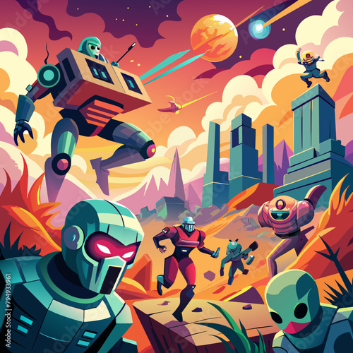 spaceship and space