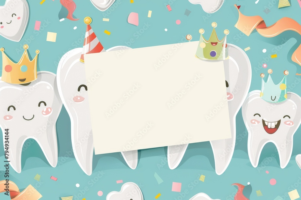 Cheerful Dental Health Illustration Cheerful Dental Health Illustration