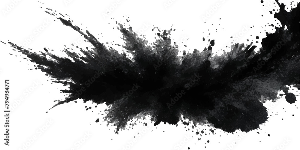  Paint stains black blotch background. Grunge Design Element. Brush Strokes. Vector illustration,splatter, paint, background, abstract, texture, design, watercolor, coffee, paper, isolated, frame, art