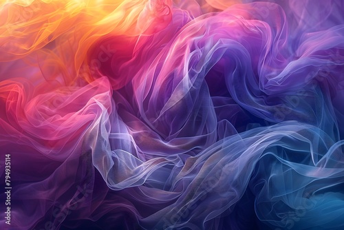Captivating Visuals of Colorful Fluid Fusion and Ethereal Digital Transformation