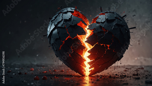 broken heart background  