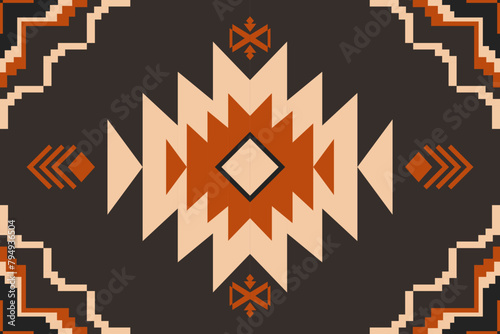 Ethnic pattern.beautiful pattern. folk embroidery,bohemian style,aztec geometric art ornament print.ethnic abstract Inkatha art.Seamless fabric.design for fabric, carpet, wallpaper, clothing	