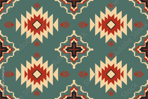 Ethnic pattern.beautiful pattern. folk embroidery,bohemian style,aztec geometric art ornament print.ethnic abstract Inkatha art.Seamless fabric.design for fabric, carpet, wallpaper, clothing	